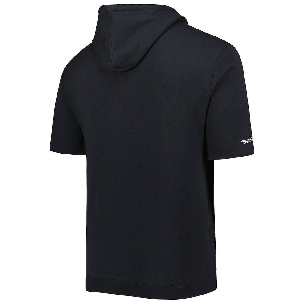 Mitchell & Ness Las Vegas Raiders Washed Short Sleeve Pullover Hoodie Black