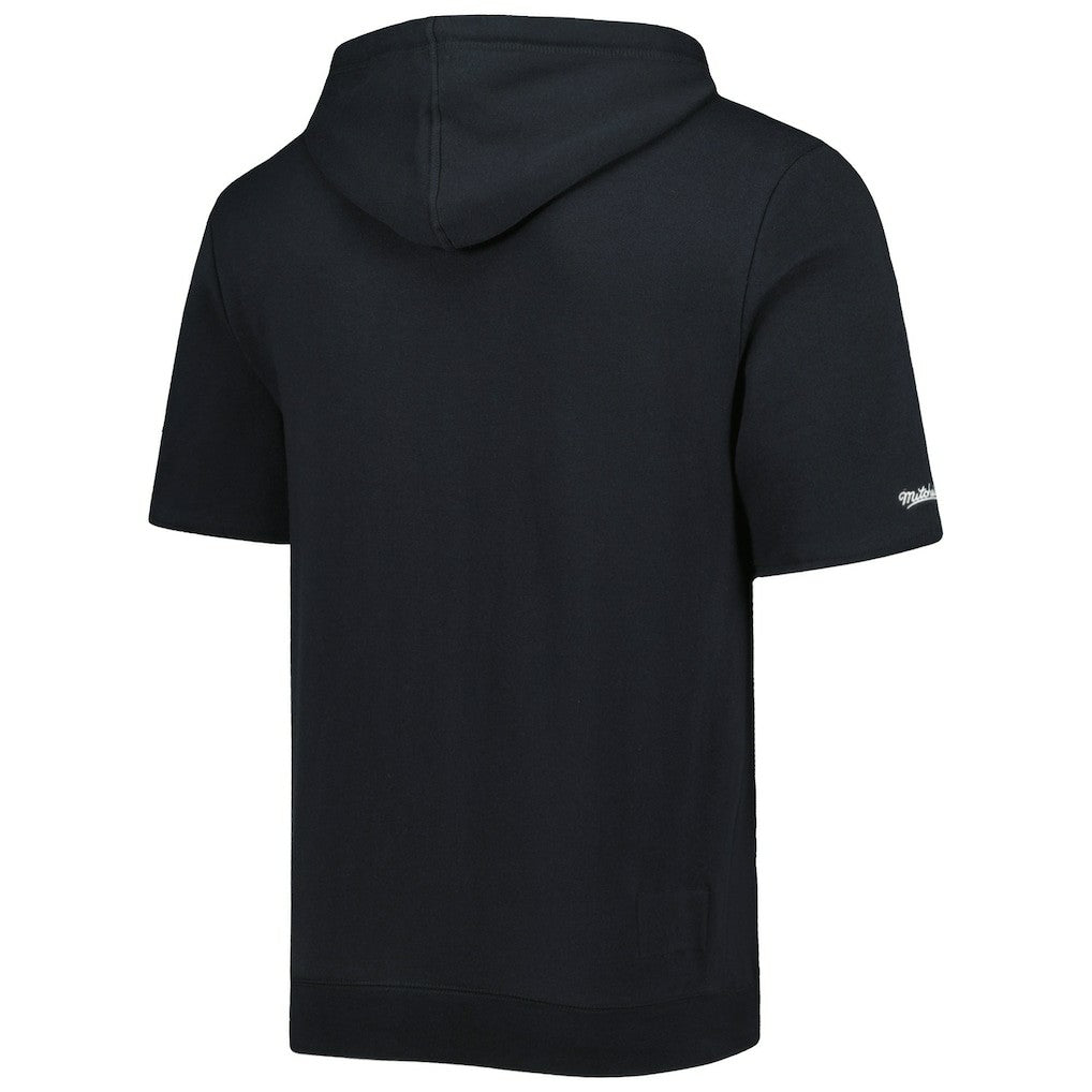 Mitchell & Ness Pittsburgh Steelers Washed Short Sleeve Pullover Hoodie Black
