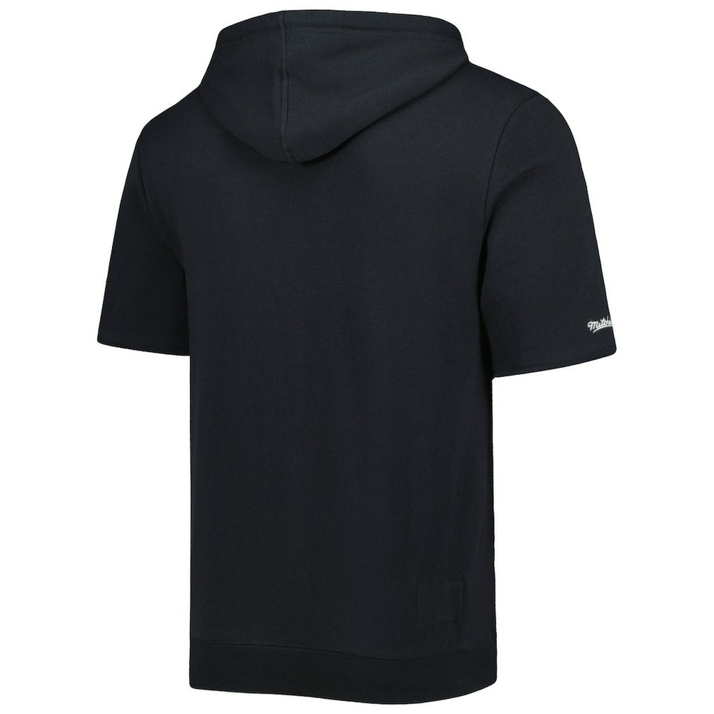 Mitchell & Ness Pittsburgh Steelers Washed Short Sleeve Pullover Hoodie Black