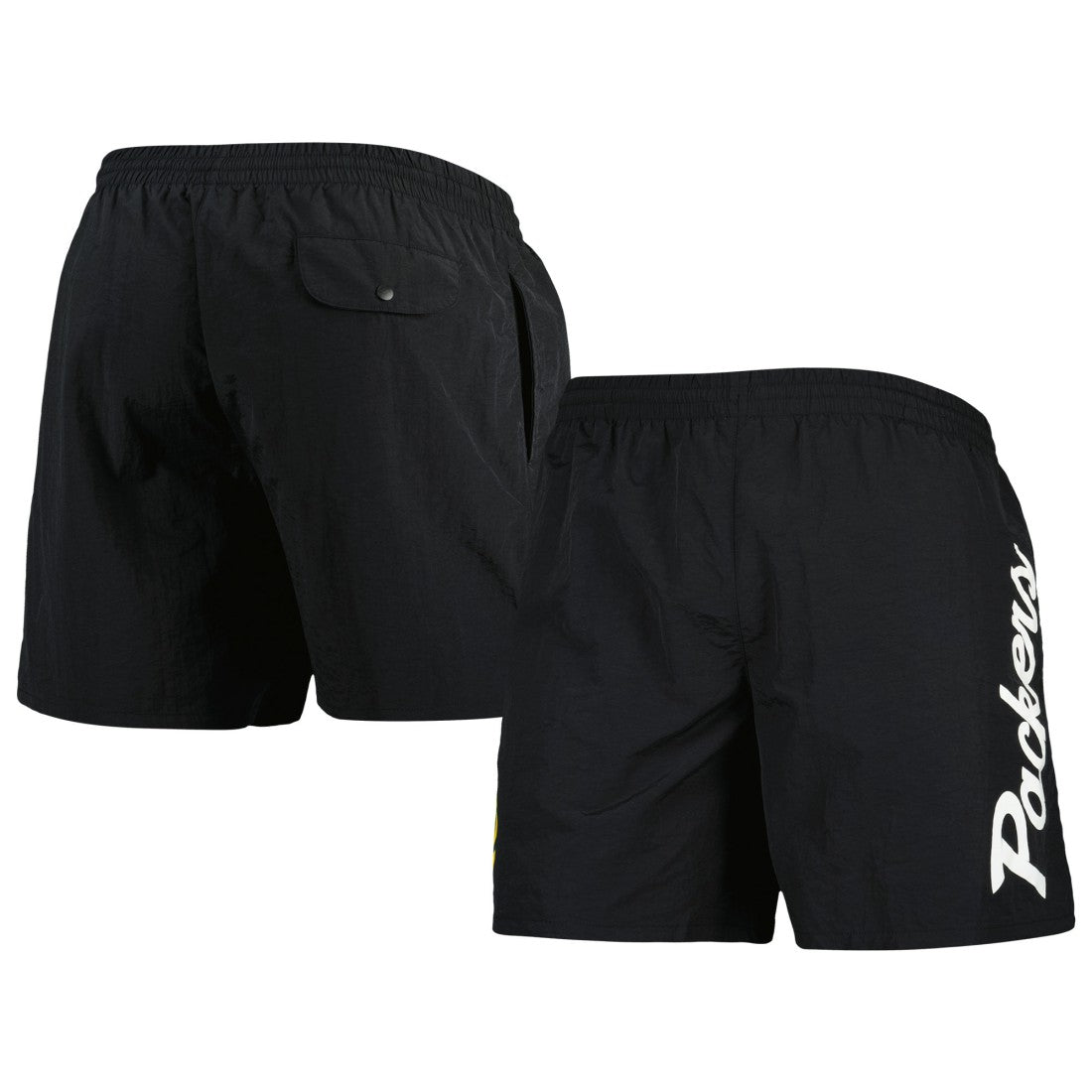 Mitchell & Ness Green Bay Packers Team Essentials Nylon Shorts Black