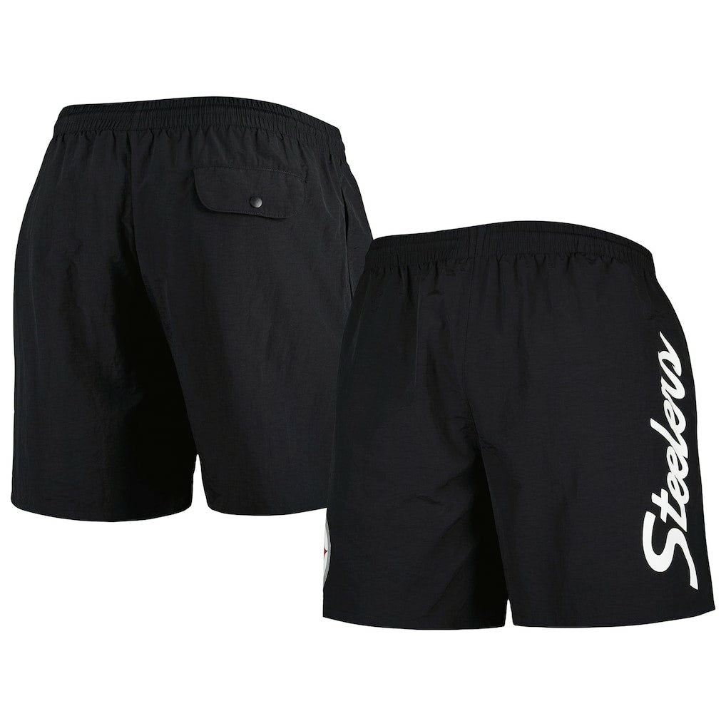 Mitchell & Ness Pittsburgh Steelers Team Essentials Nylon Shorts Black