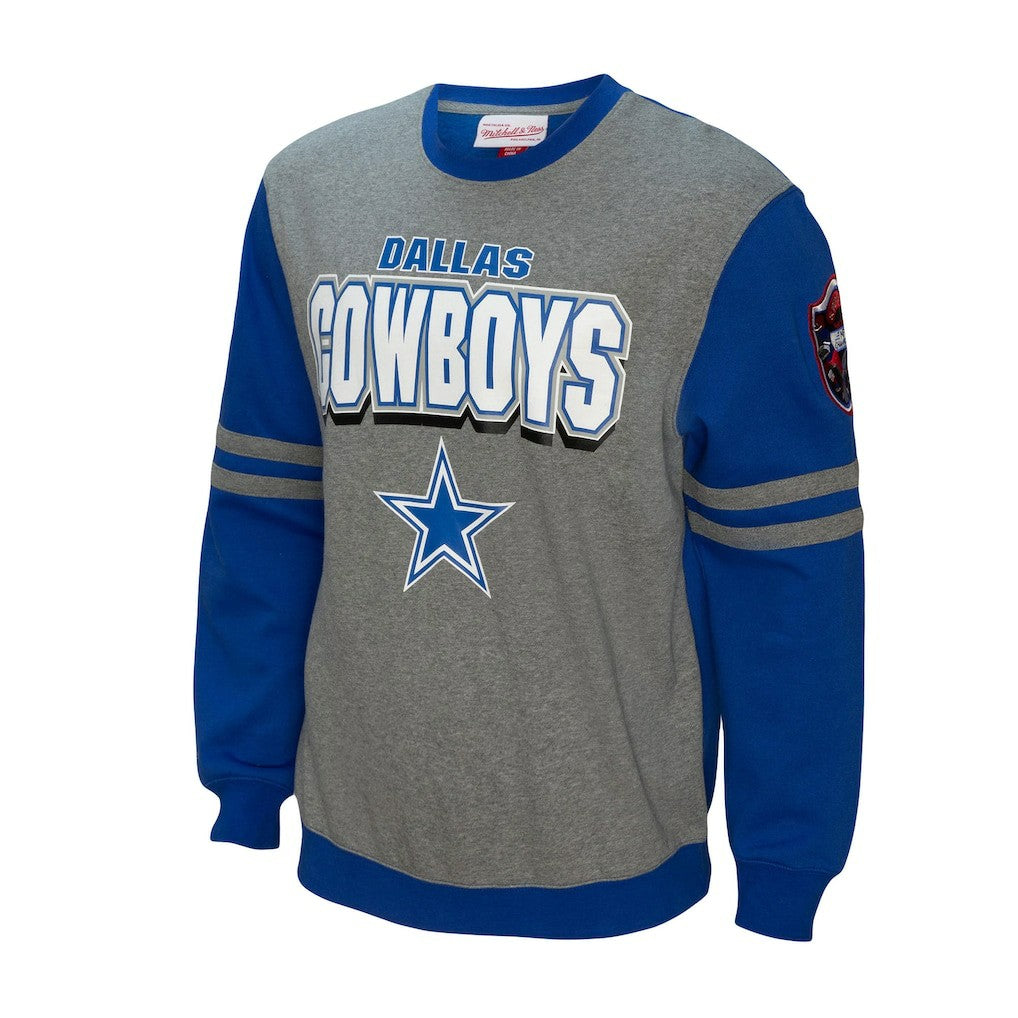 Mitchell & Ness Dallas Cowboys All Over 2.0 Pullover Sweatshirt Royal