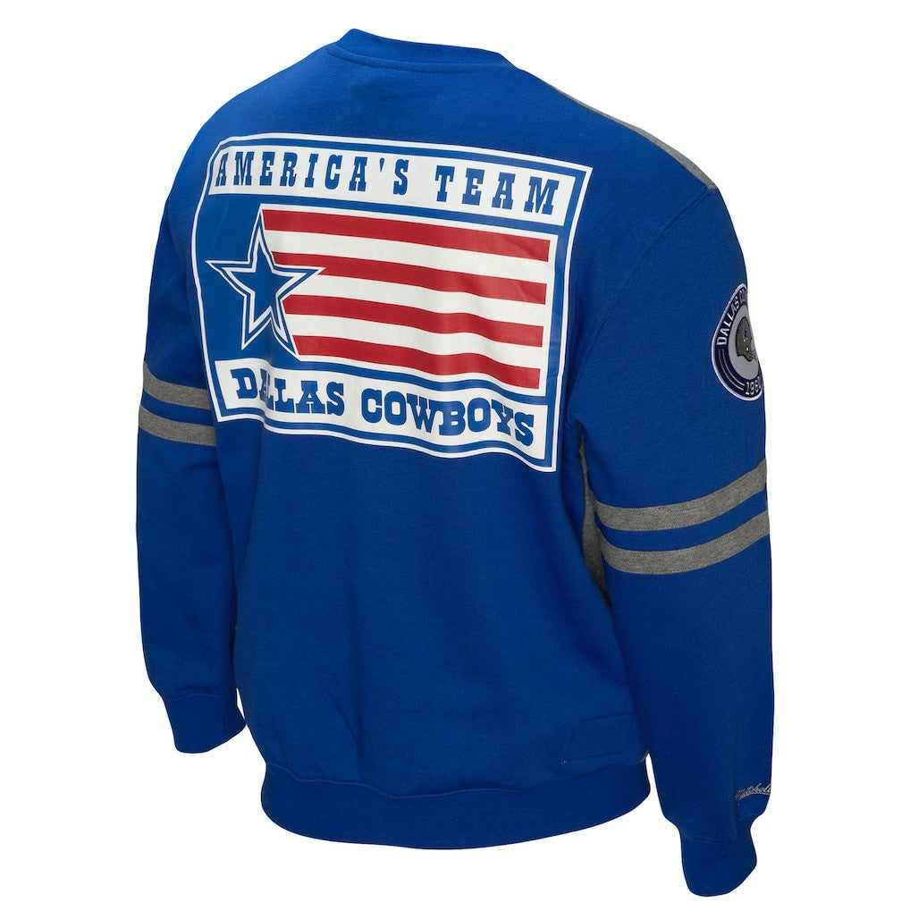 Mitchell & Ness Dallas Cowboys All Over 2.0 Pullover Sweatshirt Royal