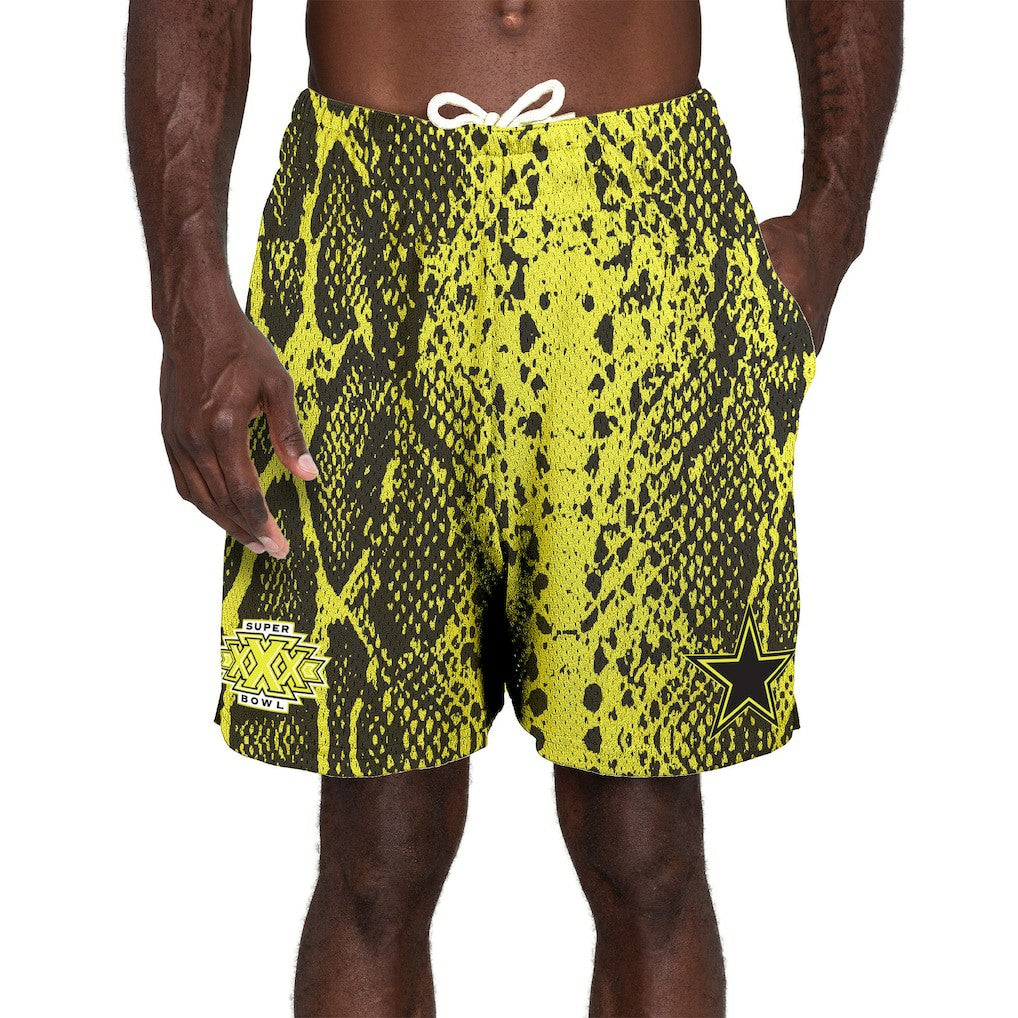 Dallas Cowboys New Era Super Bowl XXX Summer Pop Shorts Yellow