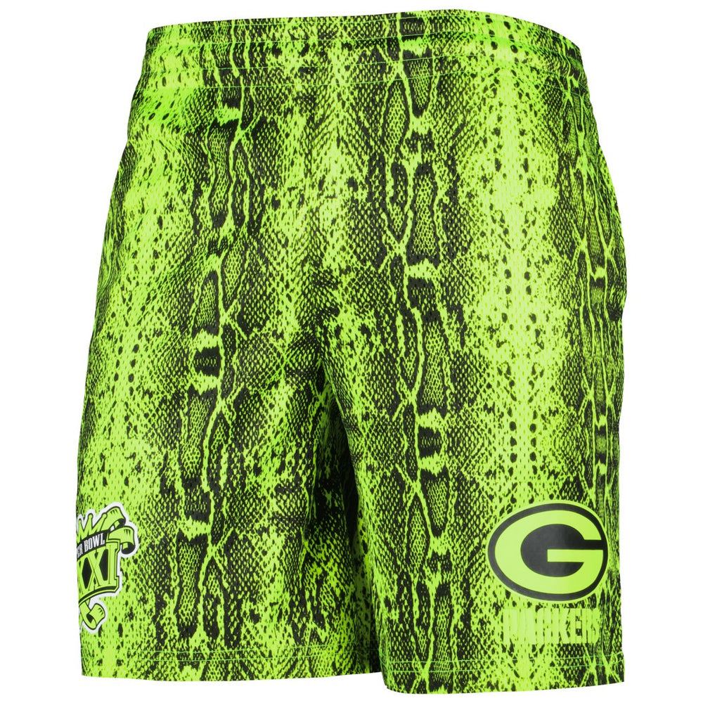 Green Bay Packers New Era Summer Pop Shorts Neon Green