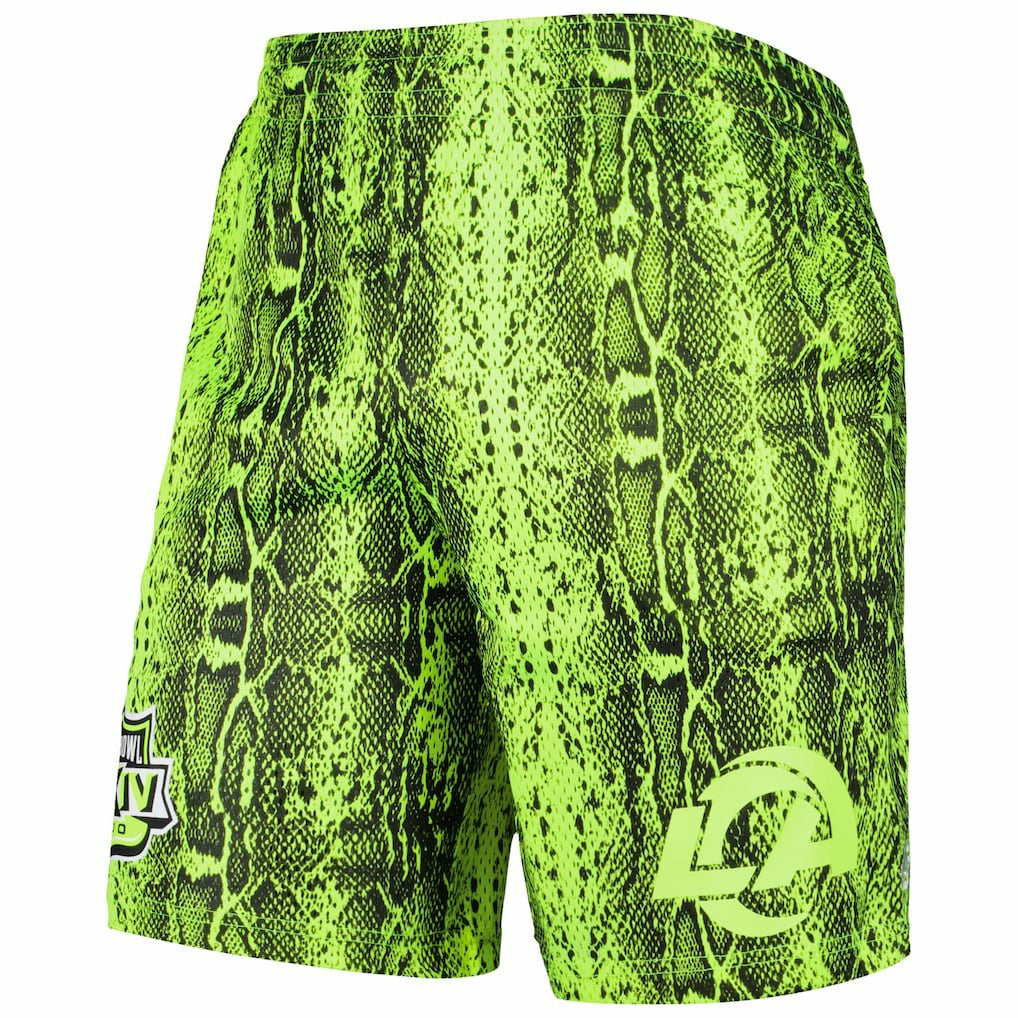 Los Angeles Rams New Era Summer Pop Shorts Neon Green