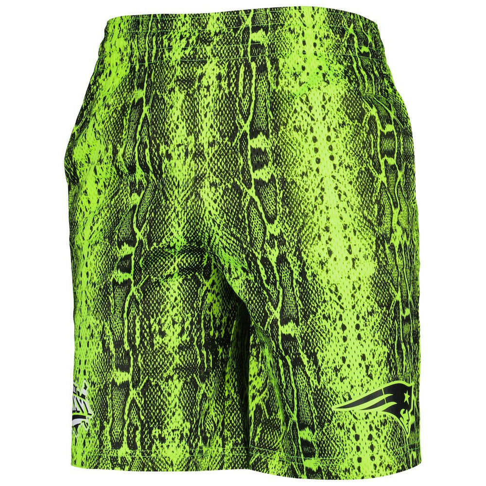 New England Patriots New Era Summer Pop Shorts Neon Green