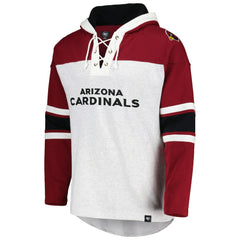 47 brand Arizona Cardinals '47 Gridiron Lace-Up Pullover Hoodie Heather Gray