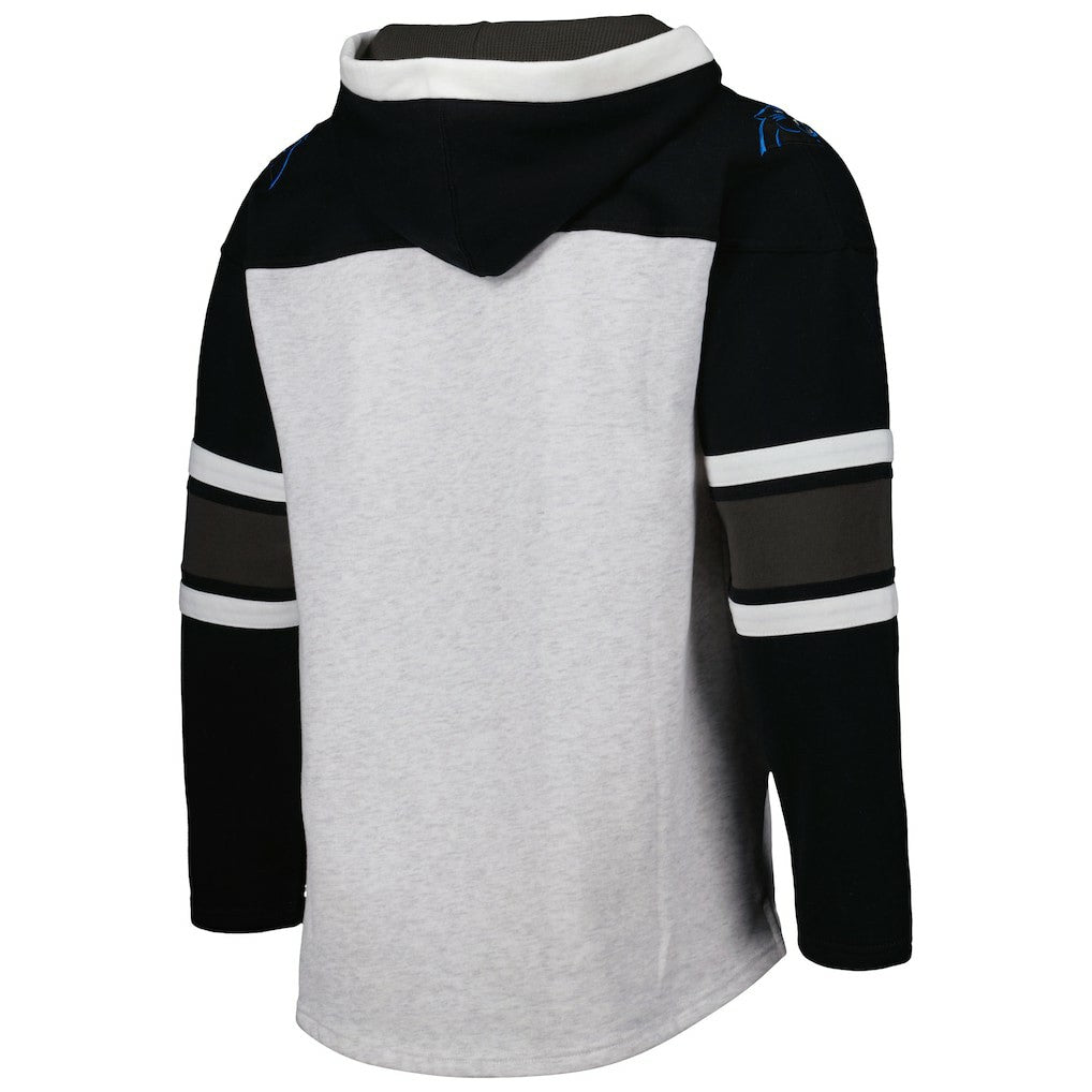 47 brand Carolina Panthers '47 Gridiron Lace-Up Pullover Hoodie Heather Gray