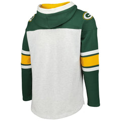 47 brand Green Bay Packers '47 Gridiron Lace-Up Pullover Hoodie Heather Gray