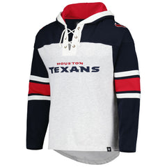 47 brand Houston Texans '47 Gridiron Lace-Up Pullover Hoodie Heather Gray