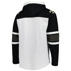 47 brand New Orleans Saints '47 Gridiron Lace-Up Pullover Hoodie Heather Gray
