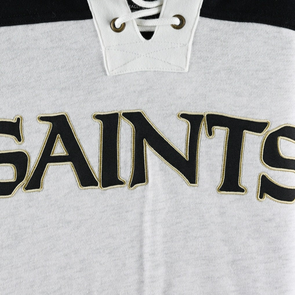 47 brand New Orleans Saints '47 Gridiron Lace-Up Pullover Hoodie Heather Gray