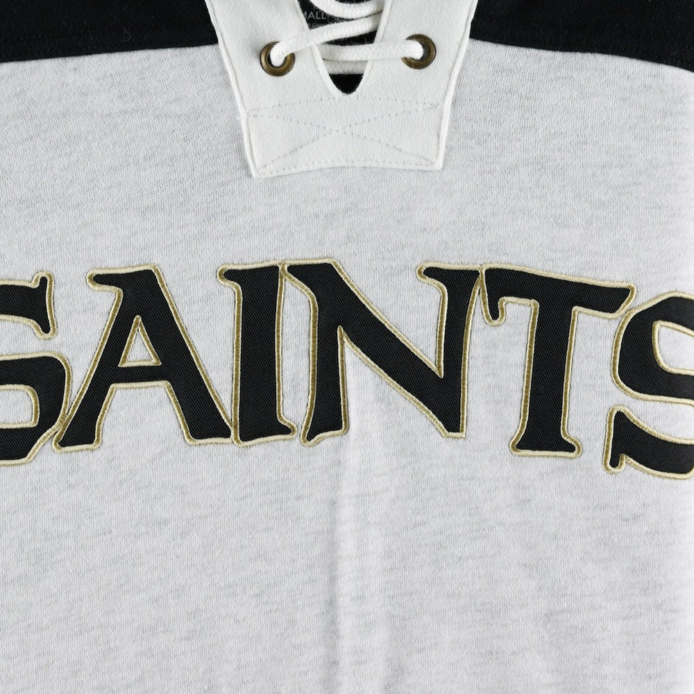 47 brand New Orleans Saints '47 Gridiron Lace-Up Pullover Hoodie Heather Gray
