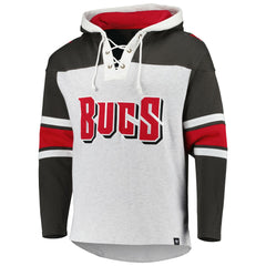 47 brand Tampa Bay Buccaneers '47 Gridiron Lace-Up Pullover Hoodie Heather Gray