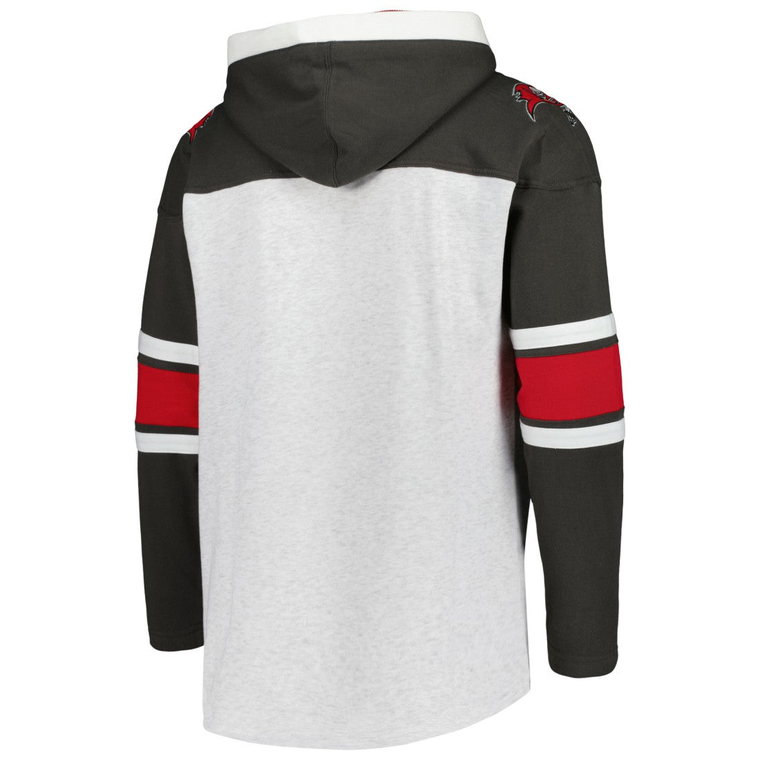 47 brand Tampa Bay Buccaneers '47 Gridiron Lace-Up Pullover Hoodie Heather Gray