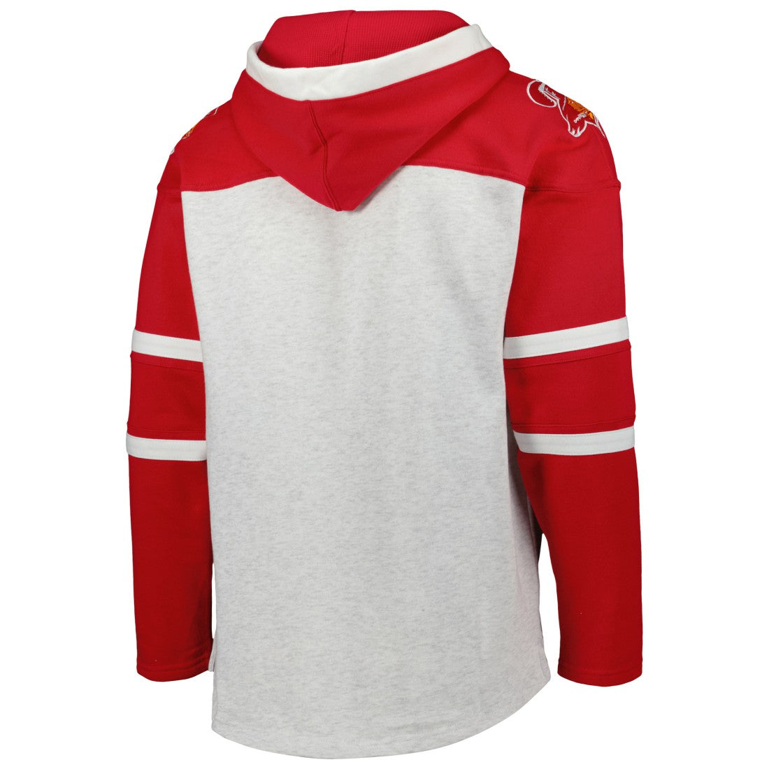 47 brand Tampa Bay Buccaneers '47 Historic Logo Gridiron Lace-Up Pullover Hoodie Heather Gray