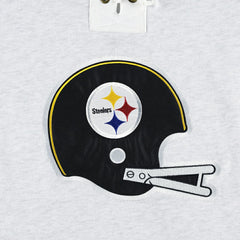 47 brand Pittsburgh Steelers '47 Historic Logo Gridiron Lace-Up Pullover Hoodie Heather Gray