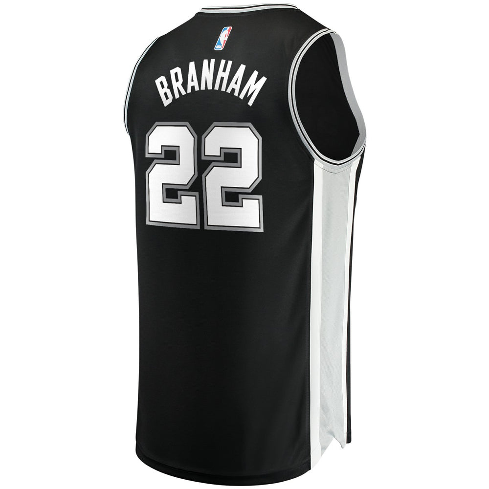Malaki Branham San Antonio Spurs Fast Break Replica Player Jersey Icon Edition Black | Fanatics US