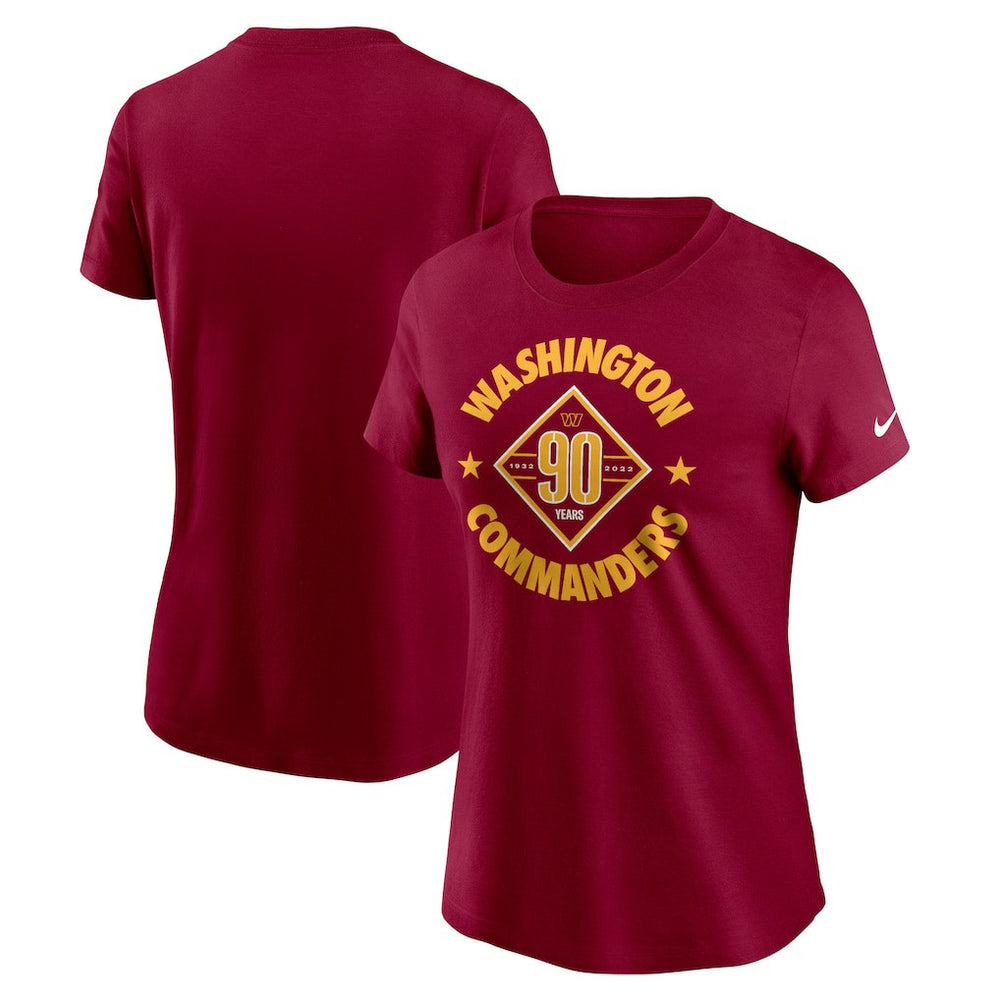 Nike Washington Commanders Women's 90th Anniversary T-Shirt Burgundy