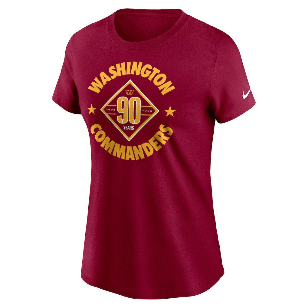 Nike Washington Commanders Women's 90th Anniversary T-Shirt Burgundy