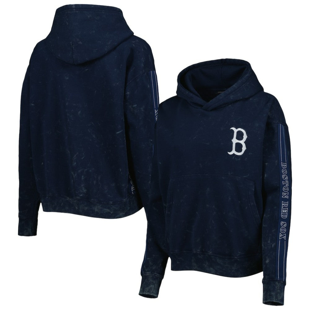 Boston Red Sox The Wild Collective Women's Marble Pullover Hoodie - Navy - MLB Online