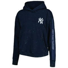 New York Yankees The Wild Collective Women's Marble Pullover Hoodie - Navy - MLB Discount
