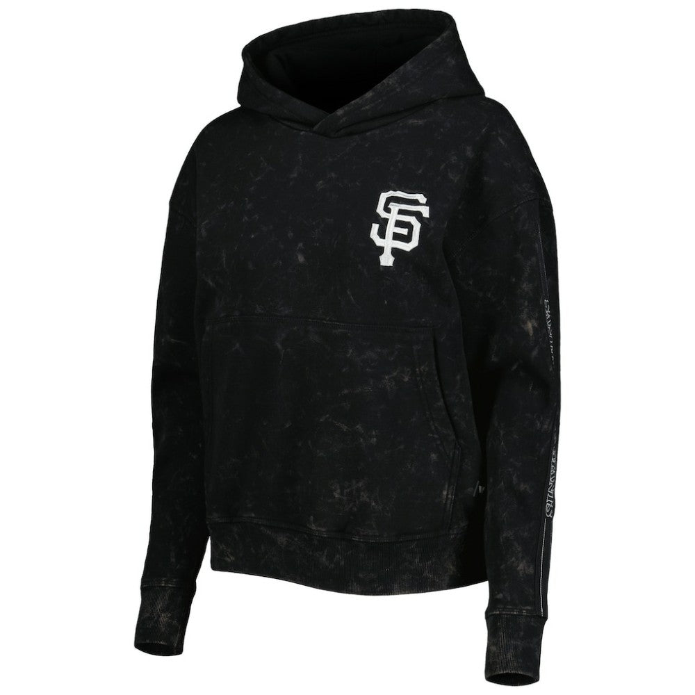 San Francisco Giants The Wild Collective Women's Marble Pullover Hoodie - Black - MLB on Sale