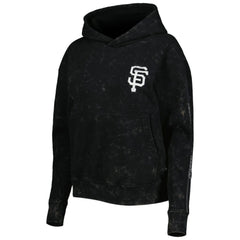 San Francisco Giants The Wild Collective Women's Marble Pullover Hoodie - Black - MLB on Sale