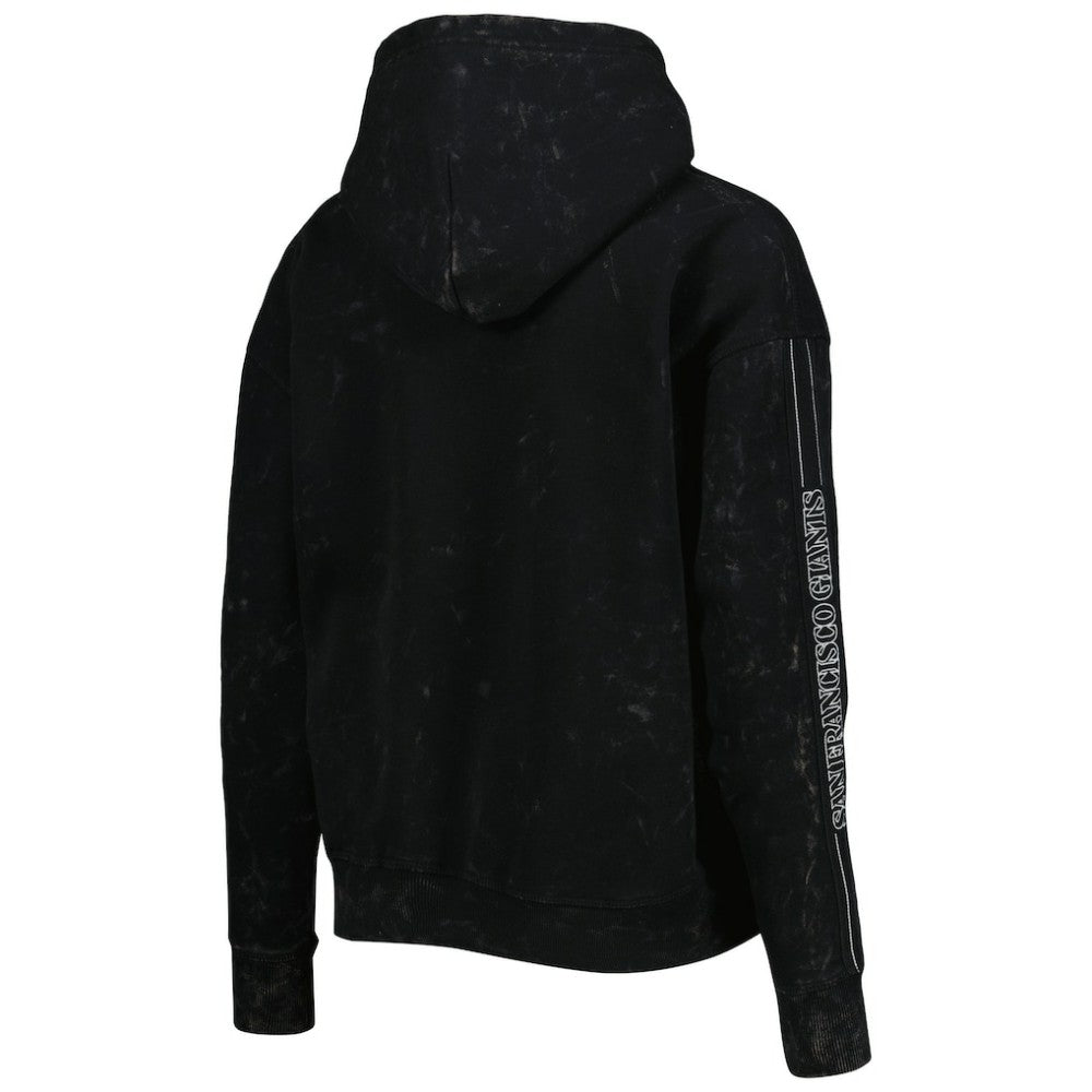 San Francisco Giants The Wild Collective Women's Marble Pullover Hoodie - Black - MLB on Sale
