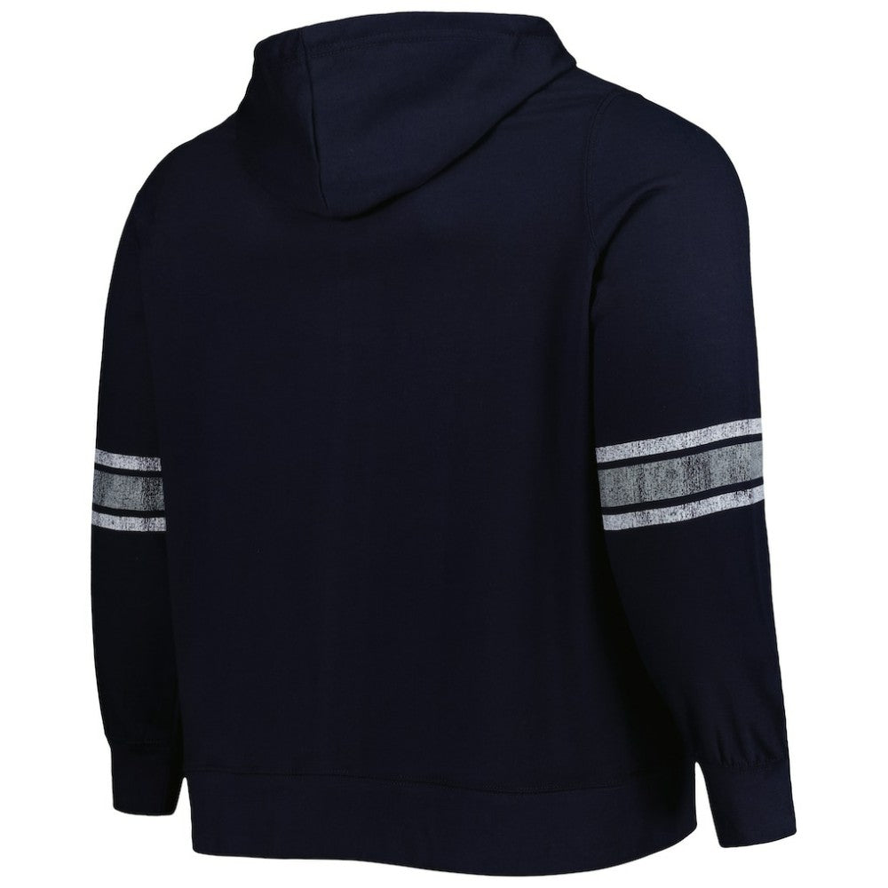 Boston Red Sox Women's Plus Size Front Logo Full-Zip Hoodie - Navy/Heather Gray - MLB on Sale