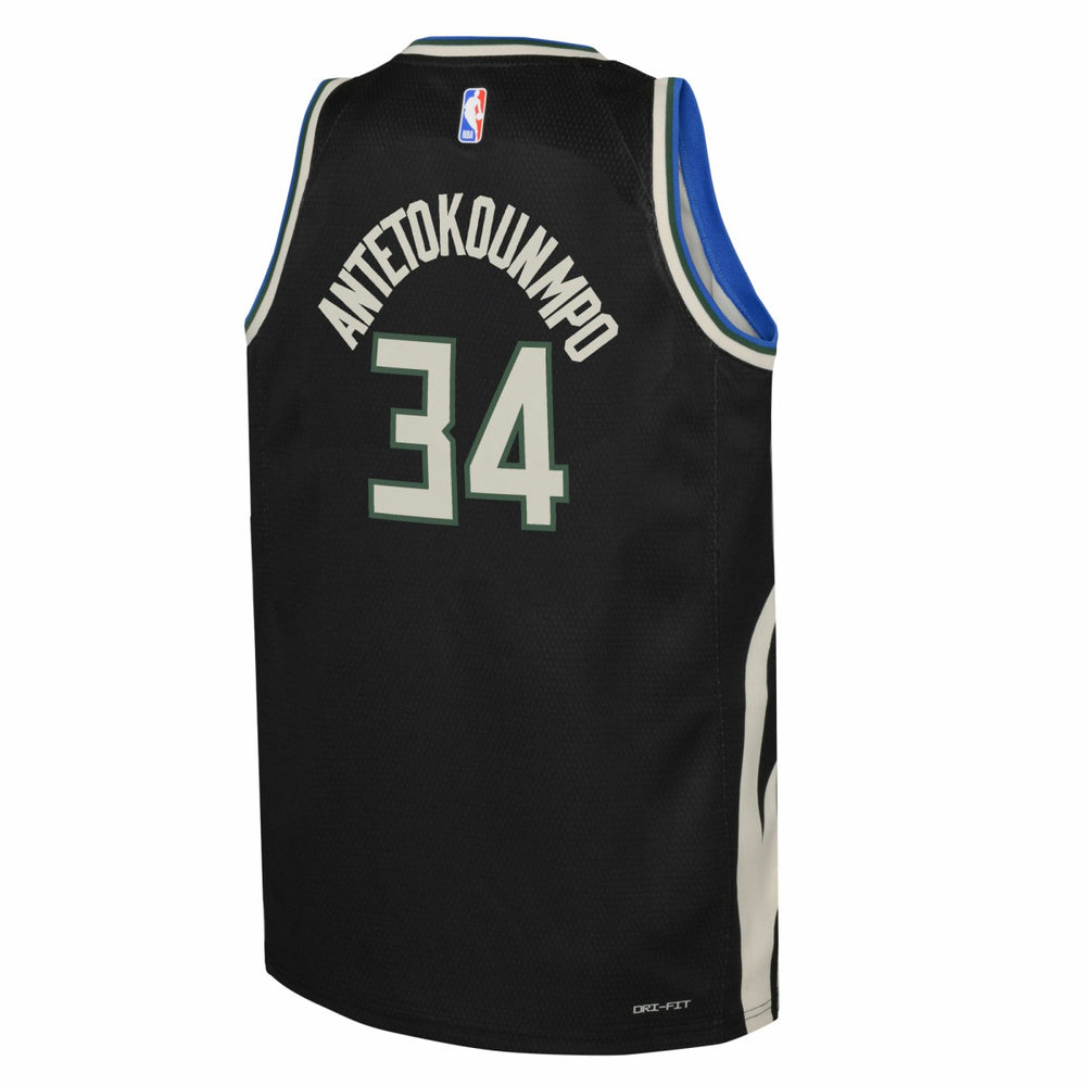 Giannis Antetokounmpo Milwaukee Bucks Jordan Brand Youth Swingman Jersey Statement Edition Black
