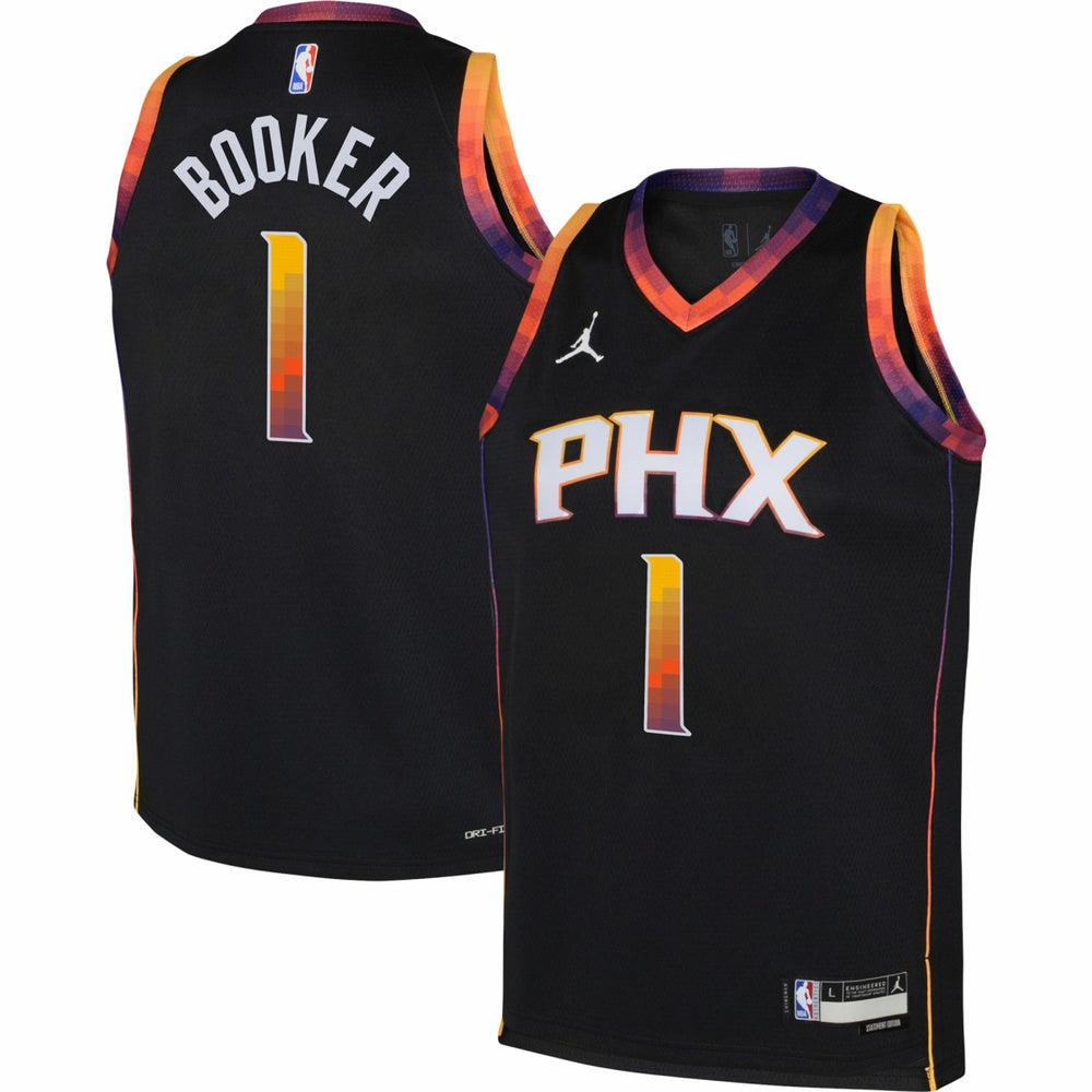 Devin Booker Phoenix Suns Jordan Brand Youth Swingman Jersey Statement Edition Black