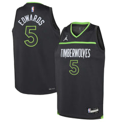 Anthony Edwards Minnesota Timberwolves Jordan Brand Youth Swingman Jersey Statement Edition Black