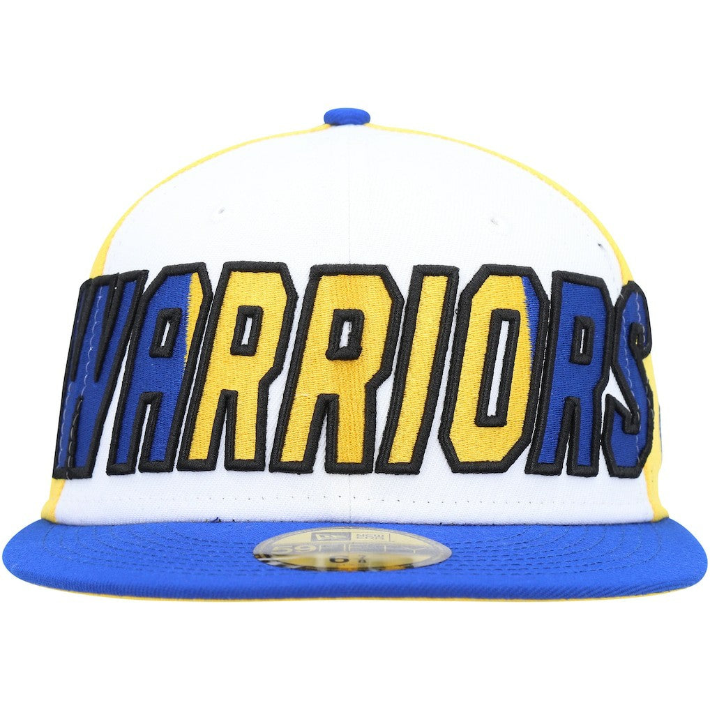 Golden State Warriors Back Half 9FIFTY Fitted Hat for sale White/Royal | New Era US