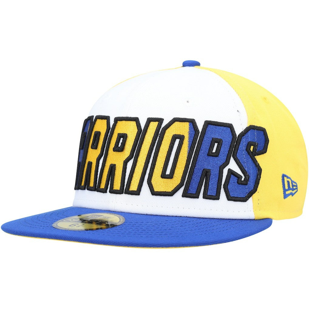 Golden State Warriors Back Half 9FIFTY Fitted Hat for sale White/Royal | New Era US