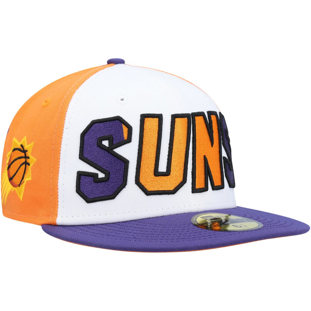 Phoenix Suns Back Half 9FIFTY Fitted Hat White/Purple | New Era US