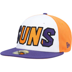 Phoenix Suns Back Half 9FIFTY Fitted Hat White/Purple | New Era US