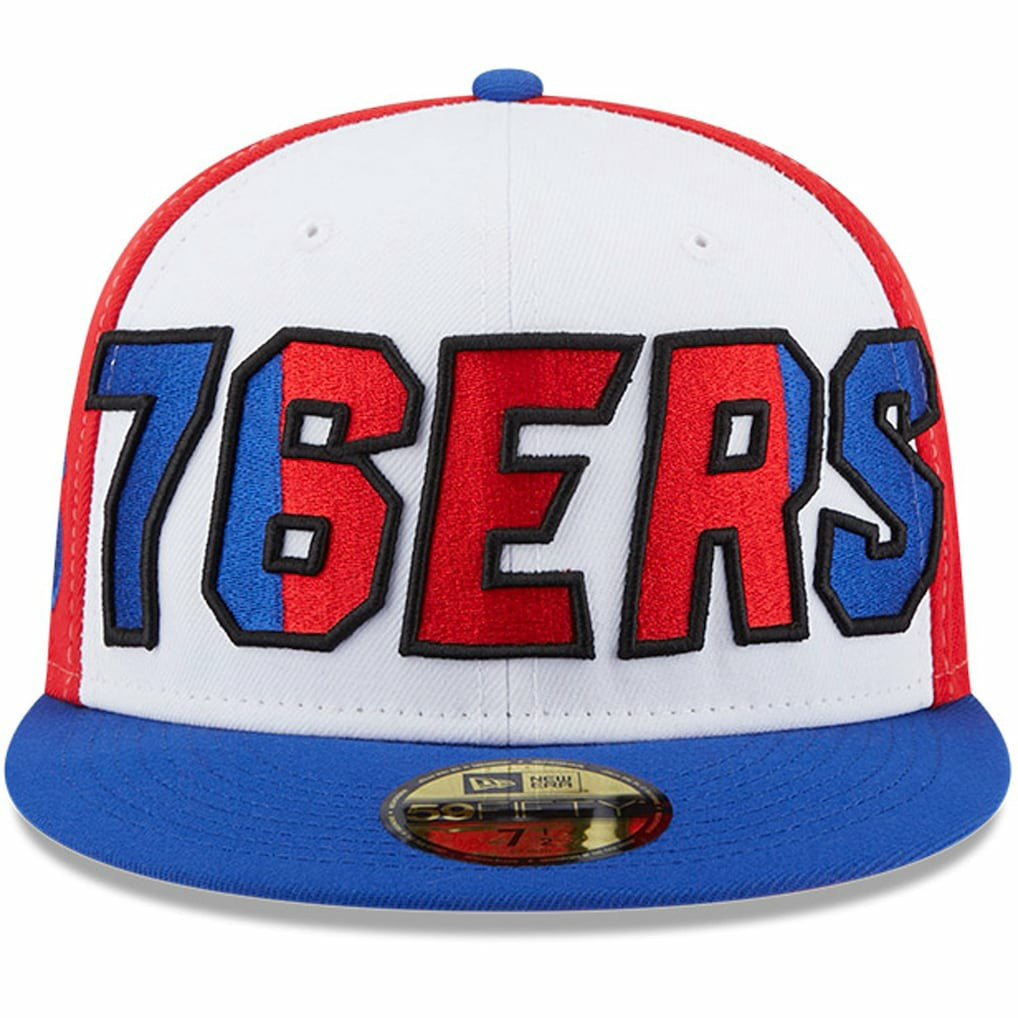 Philadelphia 76ers Back Half 9FIFTY Fitted Hat White/Royal | New Era outlet