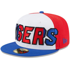 Philadelphia 76ers Back Half 9FIFTY Fitted Hat White/Royal | New Era outlet