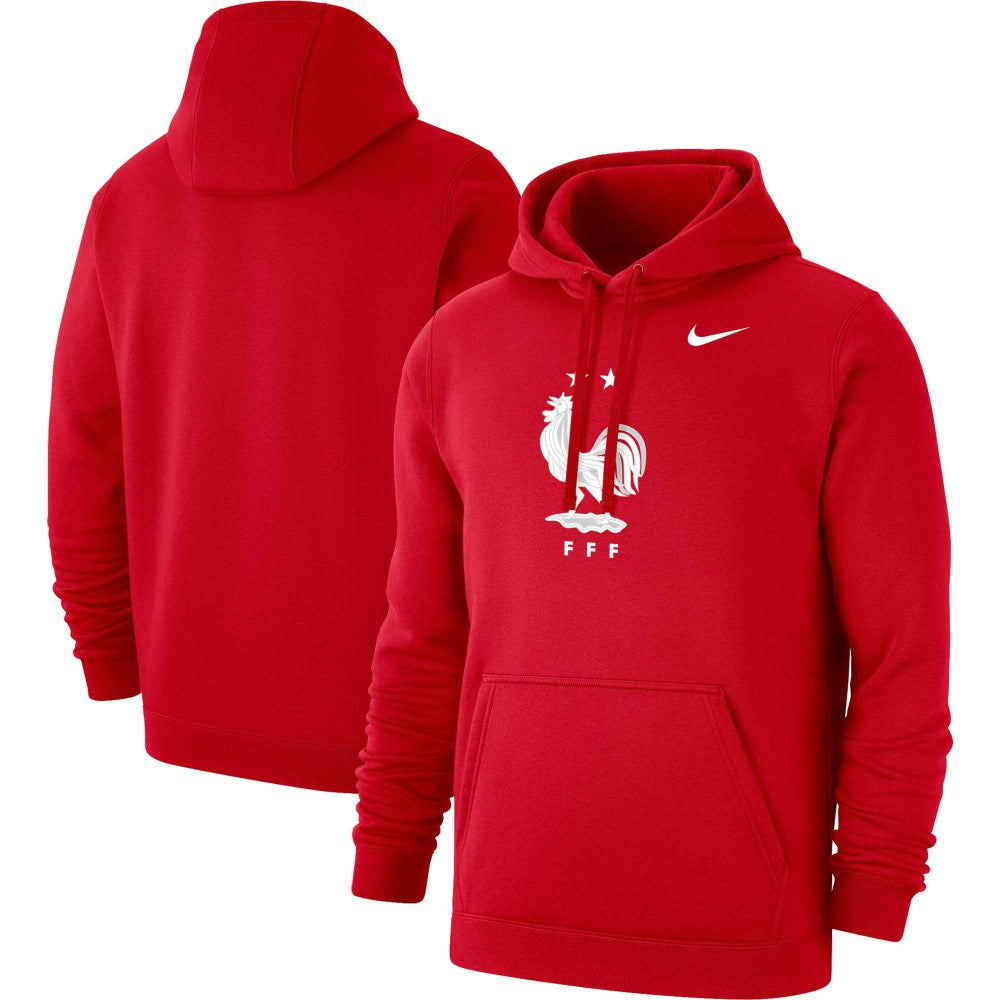 France National Team Club Primary Pullover Hoodie Red - Nike