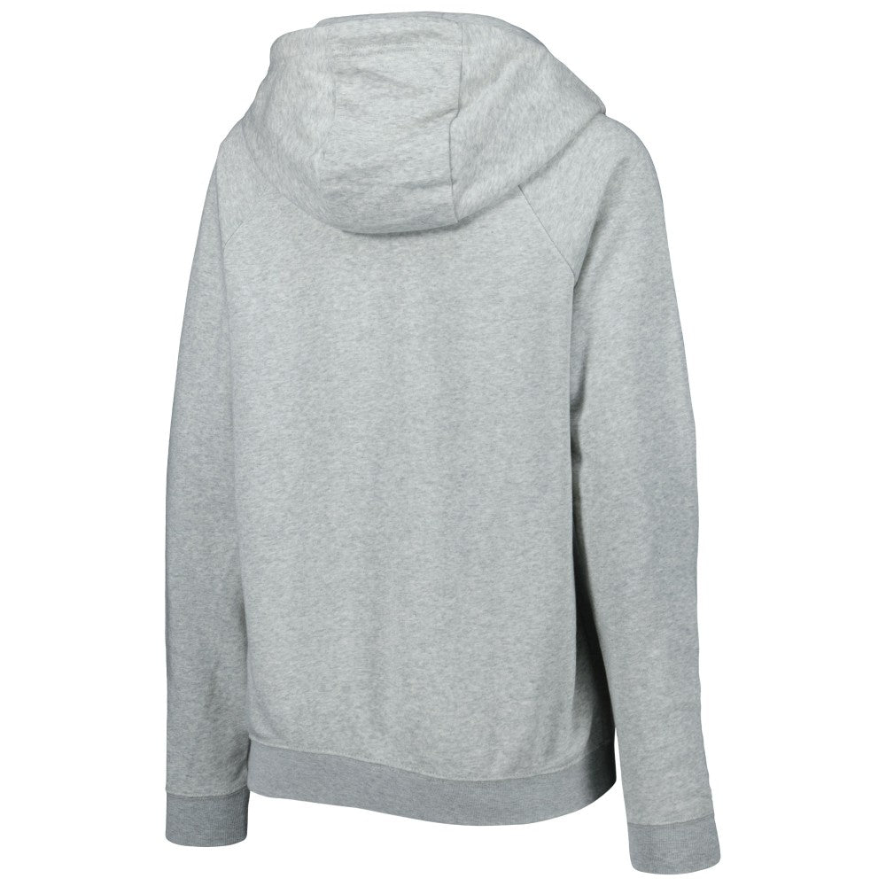 England National Team Women's Lockup Varsity Fleece Raglan Pullover Hoodie Heather Gray - Nike for sale