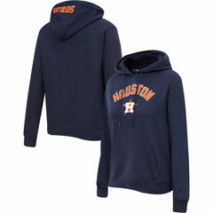 Houston Astros Pro Standard Women's Classic Fleece Pullover Hoodie - Navy - MLB Sale