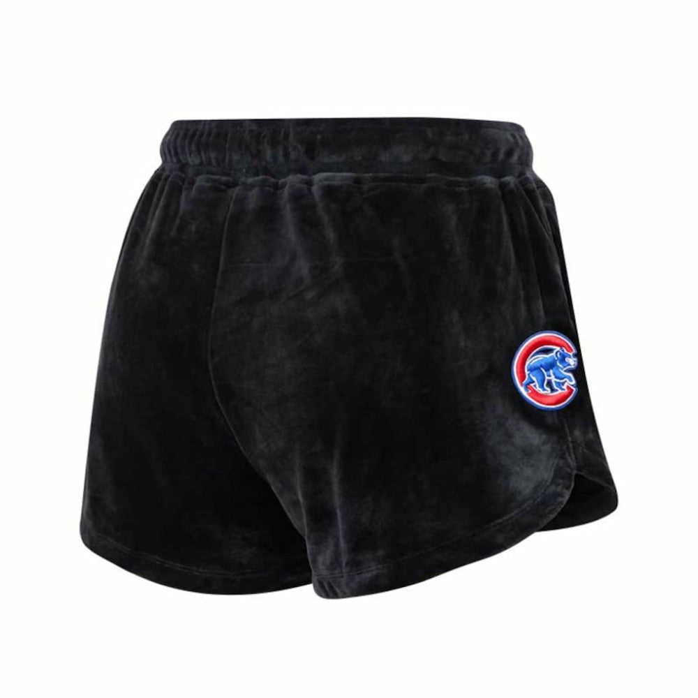 Chicago Cubs Pro Standard Women's Classic Velour Lounge Shorts - Black - MLB Lifestyle