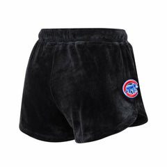 Chicago Cubs Pro Standard Women's Classic Velour Lounge Shorts - Black - MLB Lifestyle
