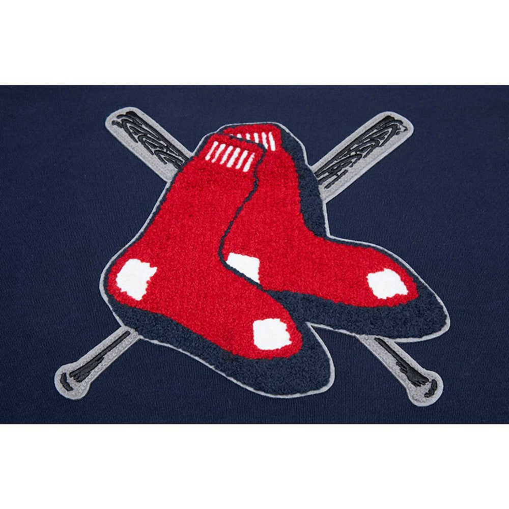 Boston Red Sox Pro Standard Women's Mash Up Pullover Sweatshirt - Navy - MLB on Sale