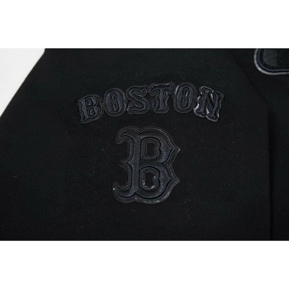 Boston Red Sox Pro Standard Women's Triple Black Cropped Pullover Hoodie - MLB Discount