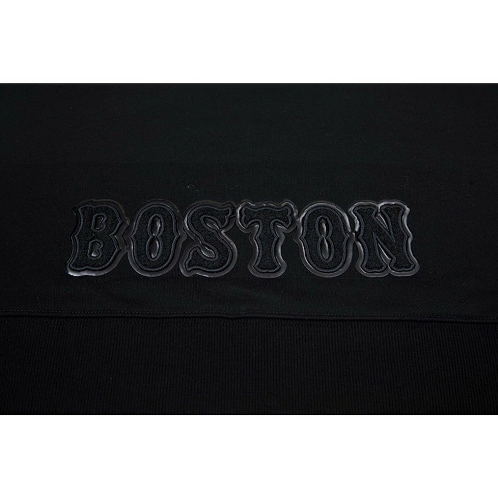 Boston Red Sox Pro Standard Women's Triple Black Cropped Pullover Hoodie - MLB Discount