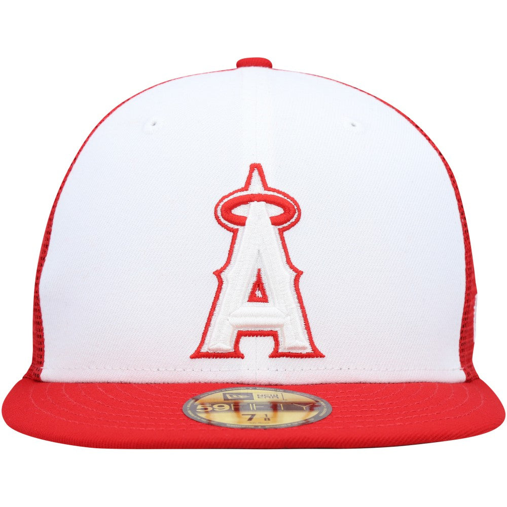 Los Angeles Angels New Era 2023 On-Field Batting Practice 59FIFTY Fitted Hat - White/Red - New Era on Sale