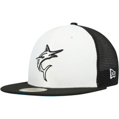 Miami Marlins New Era 2023 On-Field Batting Practice 59FIFTY Fitted Hat - White/Black - New Era Lifestyle